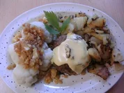 Gynie,s Beefsteak gefüllt mit Ei,überbacken mit Sauce Hollandaise - Rezept