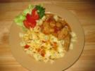 Schinkengulasch mit Paprika und Bandnudeln - Rezept