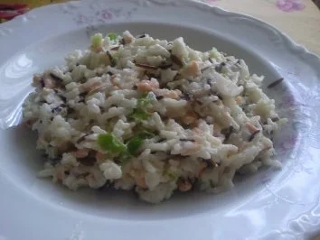 Wildreis mit Räucherlachs und Frühlingszwiebeln - Rezept - Bild Nr. 3