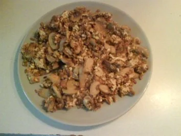 Gemüse: Grünkernpfanne mit Champignons - Rezept - Bild Nr. 5