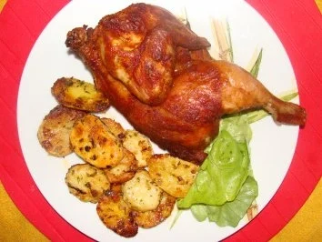 Rezept: Geflügel : -Hähnchen aus dem Ofen- Geflügel : -Hähnchen aus dem Ofen- - Rezept