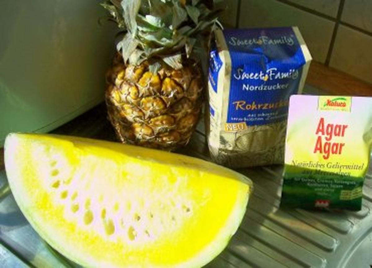 Bilder für Einmachen: Ananas-Melonen-Marmelade - Rezept