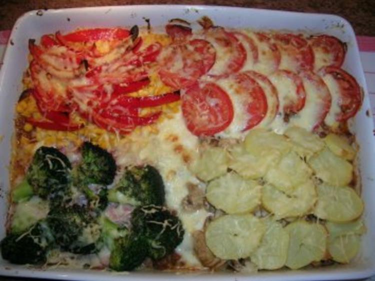 Kartoffelauflauf nach Pizza Art Quattro stagioni super lecker - einfach ...