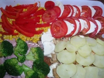 Kartoffelauflauf nach Pizza Art  "Quattro stagioni" - super lecker - Rezept - Bild Nr. 14