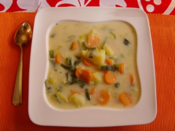 schnelle kartoffelsuppe mit möhren/ lauchgemüse - Rezept - kochbar.de