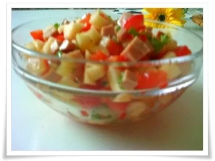 Rezept: Salat: Schinkenwurst- Salat mit Apfel......und Mayonnaise Bild Nr. 20 Salat: Schinkenwurst- Salat mit Apfel......und Mayonnaise - Rezept - Bild Nr. 20