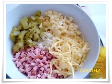 Rezept: Salat: Schinkenwurst- Salat mit Apfel......und Mayonnaise Bild Nr. 10 Salat: Schinkenwurst- Salat mit Apfel......und Mayonnaise - Rezept - Bild Nr. 10