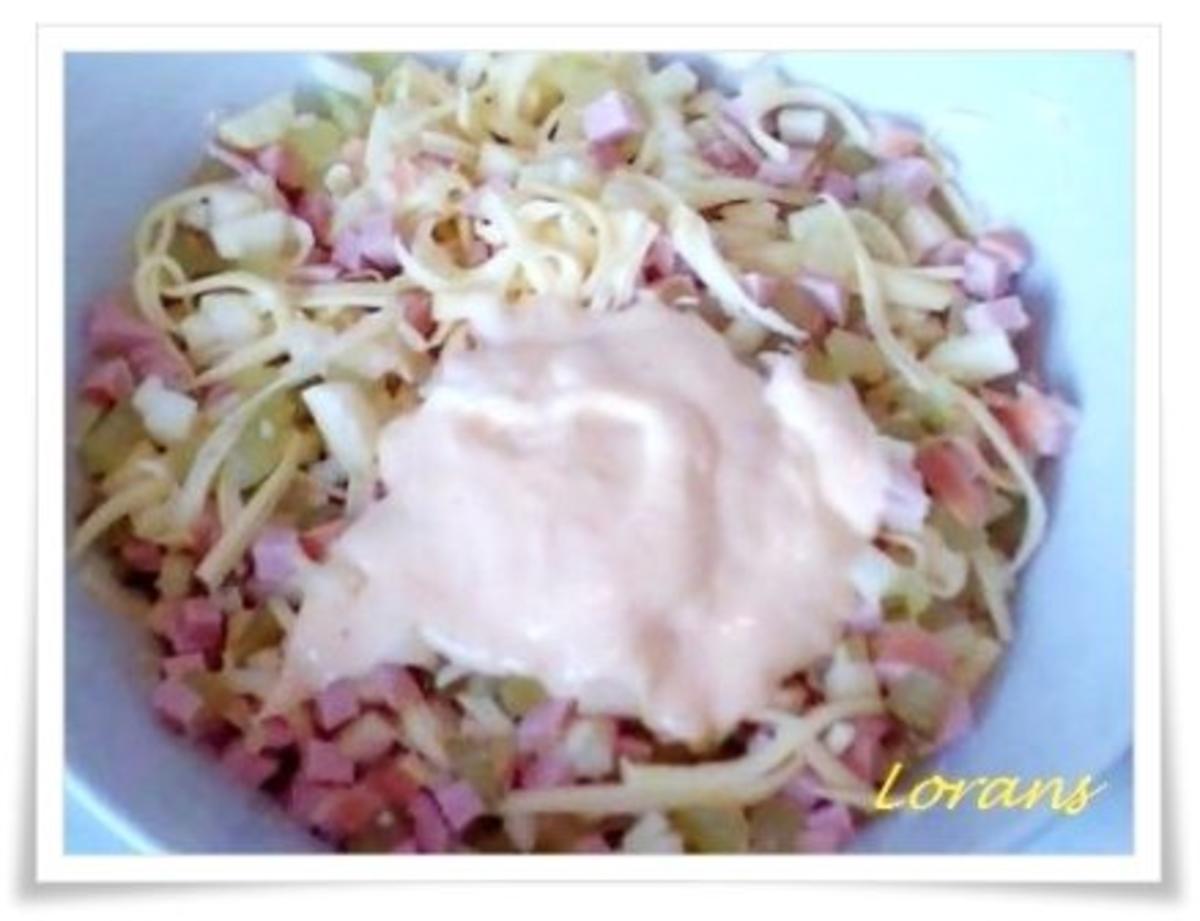 Salat:  Schinkenwurst- Salat mit Apfel......und  Mayonnaise - Rezept - Bild Nr. 14