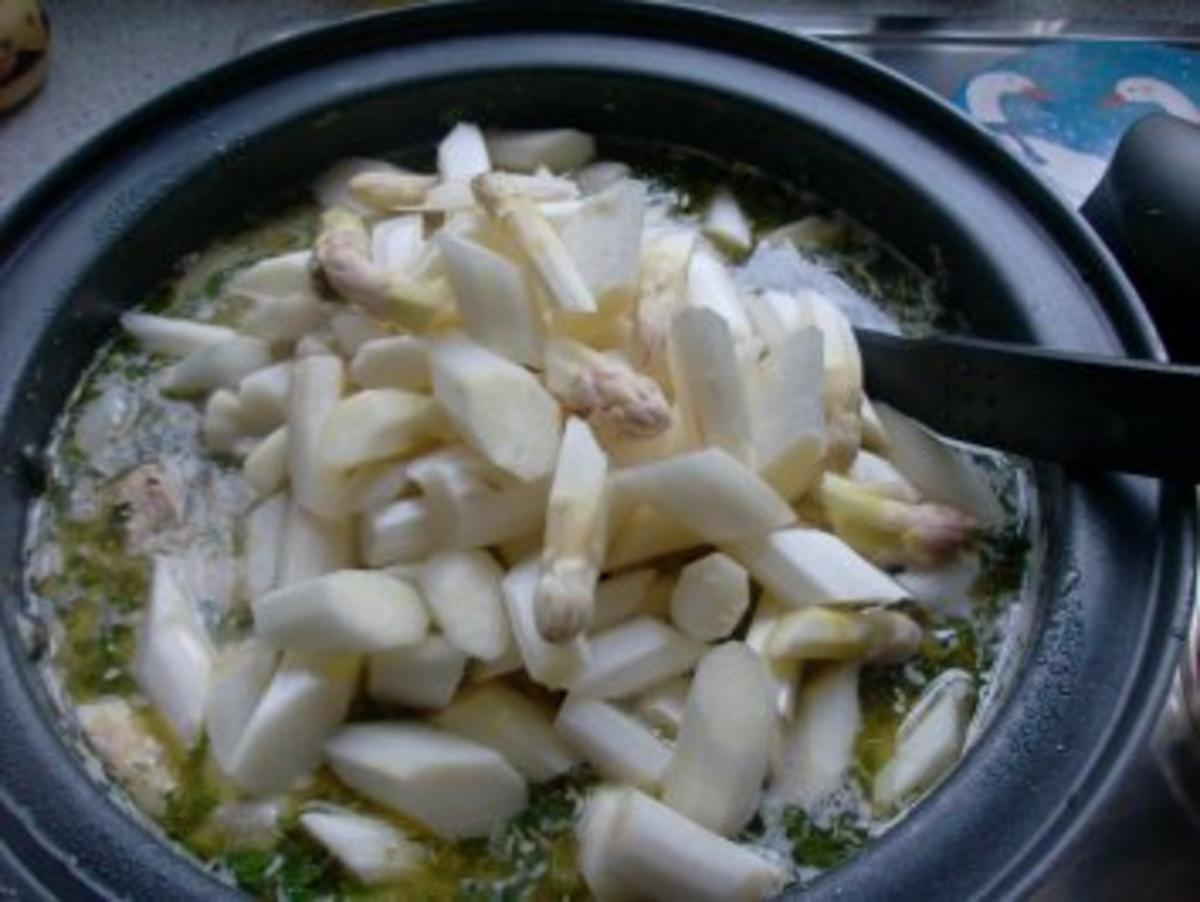 Kalbsrahmgulasch mit Champignons und Spargel - Rezept - Bild Nr. 8