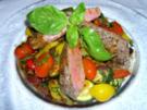 Lamm an gebratenem Gemüse - Rezept