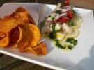 Ceviche vom Steinbeißer und `ne Tüte Chips - Rezept