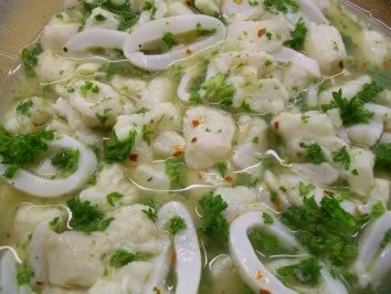 Rezept: Ceviche vom Steinbeißer und `ne Tüte Chips Bild Nr. 3 Ceviche vom Steinbeißer und `ne Tüte Chips - Rezept - Bild Nr. 3