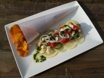 Rezept: Ceviche vom Steinbeißer und `ne Tüte Chips Bild Nr. 7 Ceviche vom Steinbeißer und `ne Tüte Chips - Rezept - Bild Nr. 7