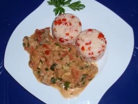 Filet-Pfanne mit Paprikareis - Rezept
