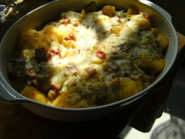 Kartoffel-Gemüse-Auflauf mit Schinken - Rezept