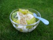 Obstsalat mit Kokoscreme - Rezept