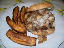 Champignon-Käse-Burger - Rezept
