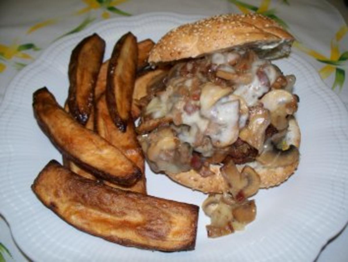 Bilder für Champignon-Käse-Burger - Rezept