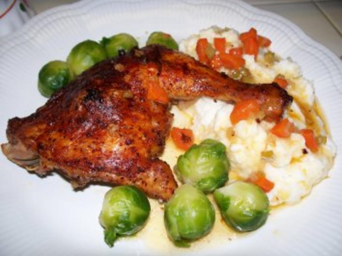 Klassische Hühner Schenkel - einfach - 105 kcal/100g