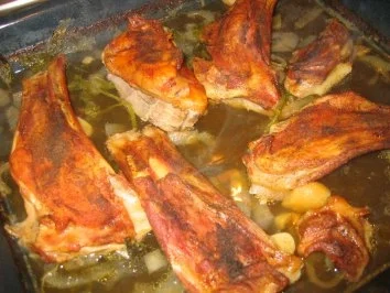 Rezept: Fleisch: Geschmorte Lammripperl Fleisch: Geschmorte Lammripperl - Rezept