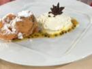 Sauerrahmeis mit Szechuanpfeffer und gebackener Feige á la de Santis - Rezept