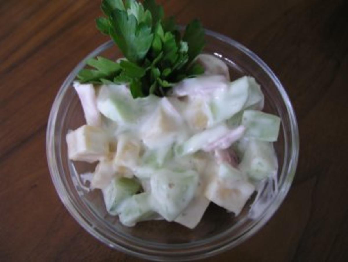 Gurken-Schinken-Käse-Salat - Rezept - Bild Nr. 6