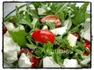 Salat - Rucola mit Feta und Tomaten - Rezept