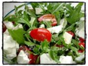 Salat - Rucola mit Feta und Tomaten - Rezept