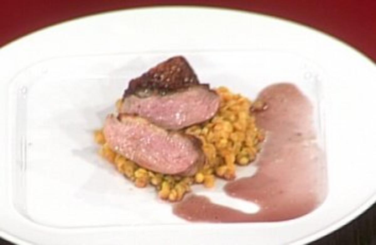 Entenbrust auf Linsengemüse (Jens Schäfer) - Rezept - kochbar.de