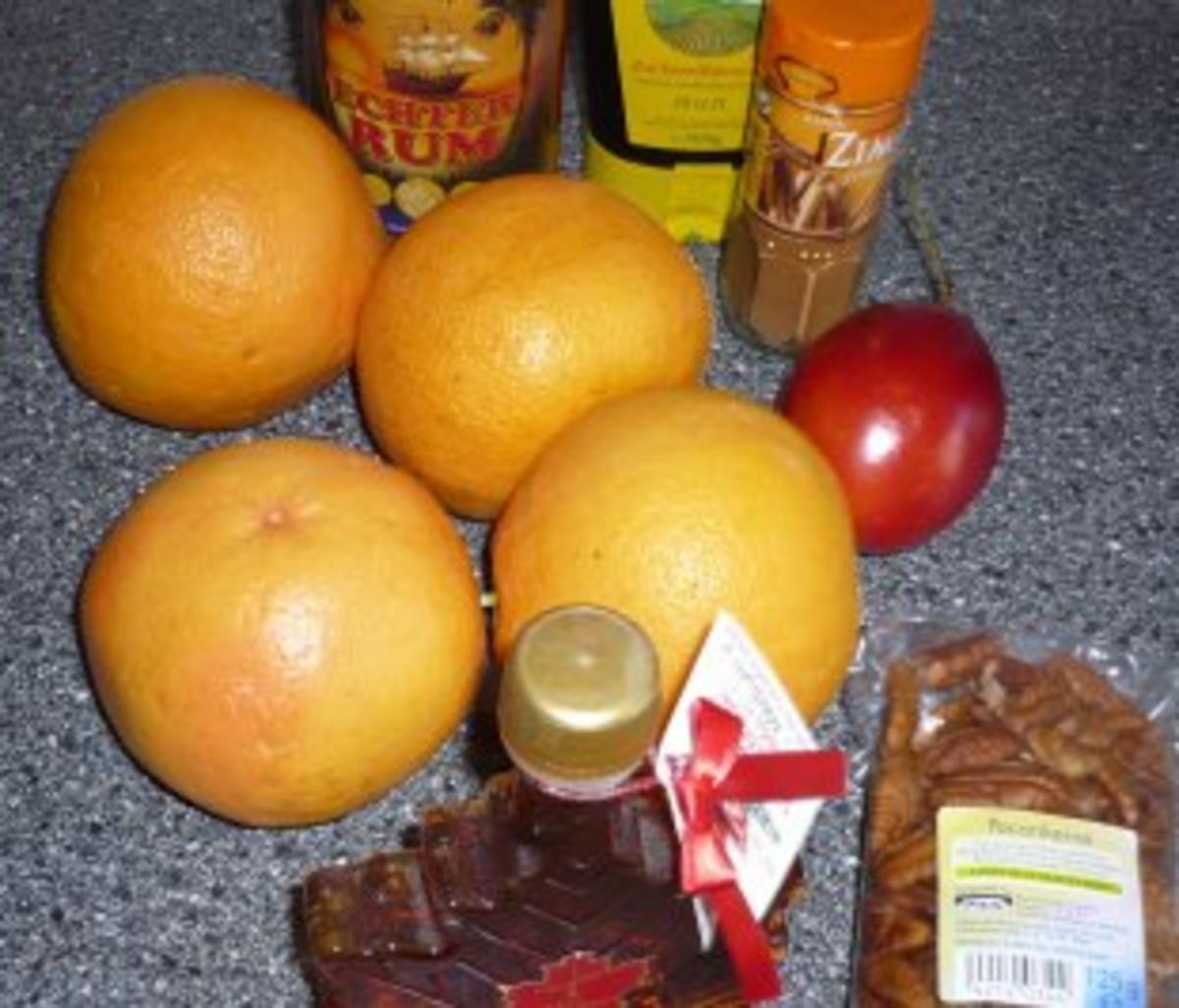 Marinierte Rosa Grapefruitfilets mit Pecannüssen und Tamarillo - Rezept - Bild Nr. 2