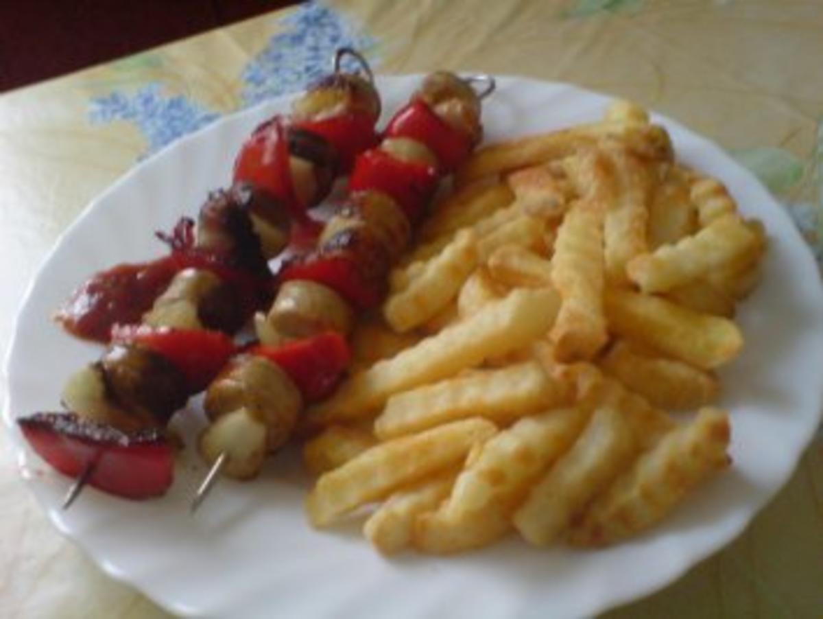 Bratwurstspieß auch bei mir mußte es mal flink gehn! - Rezept mit Bild ...