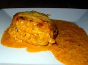 Ajvar-Hähnchenbrust unter der Käsehaube - Rezept