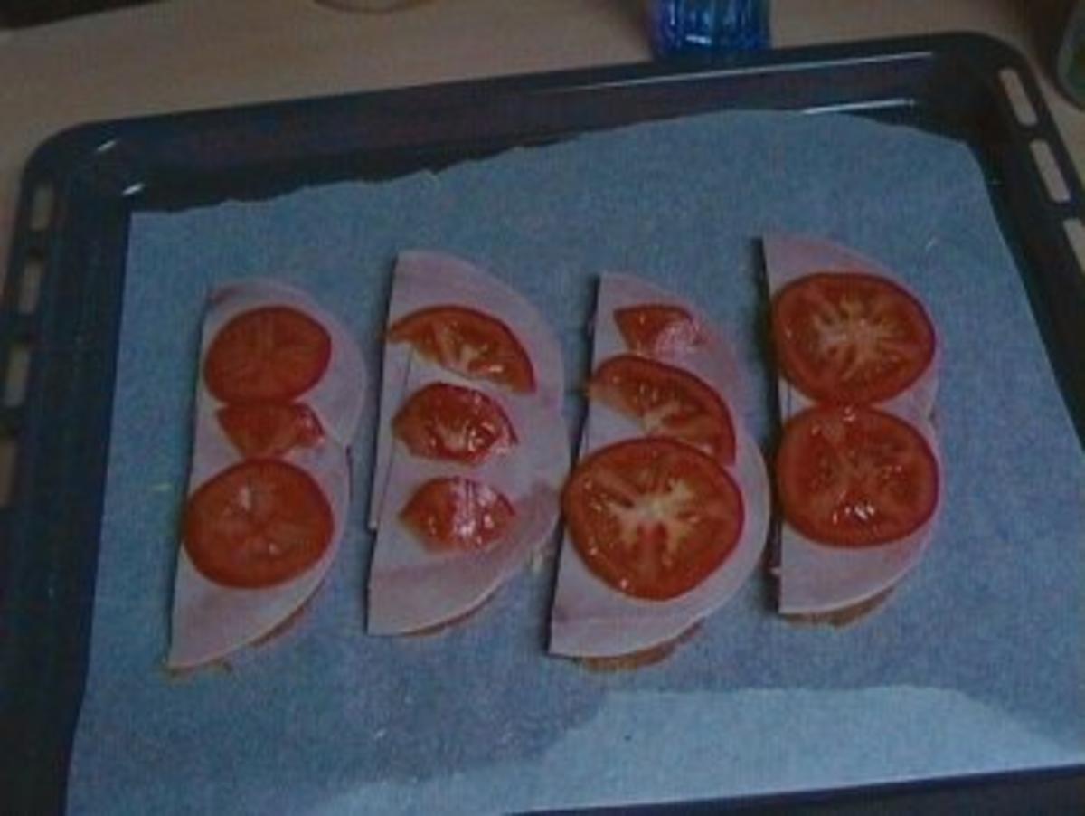 Überbackenes Schinken-Tomaten Brot - Rezept - Bild Nr. 2