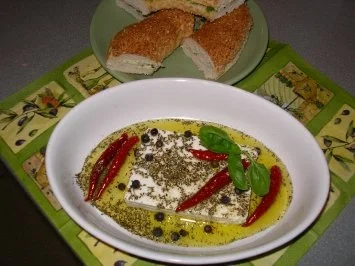 Feta eingelegt - Rezept