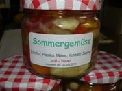 Gemüse:   SOMMERGEMÜSE.....süß-sauer eingelegt - Rezept