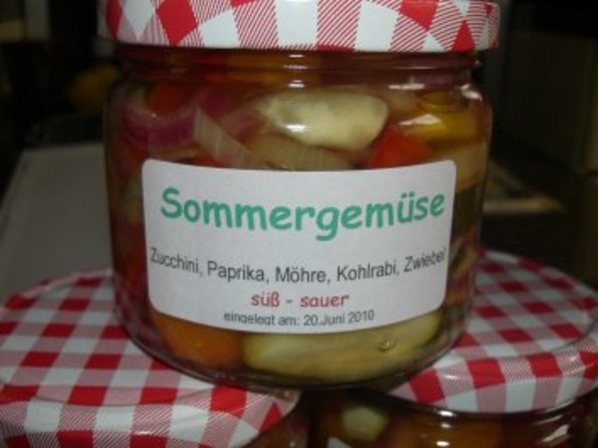 Gemüse: SOMMERGEMÜSE süß-sauer eingelegt - einfach - von Rezeptsammlerin