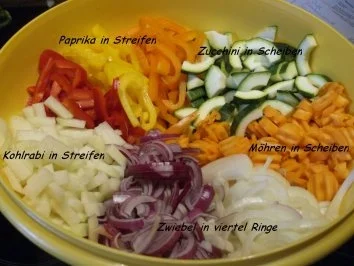 Rezept: Gemüse: SOMMERGEMÜSE.....süß-sauer eingelegt Bild Nr. 3 Gemüse: SOMMERGEMÜSE.....süß-sauer eingelegt - Rezept - Bild Nr. 3