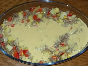 Rezept: Auflauf herzhaft - Kartoffel - Hackfleisch - Gemüse - Auflauf Bild Nr. 3 Auflauf herzhaft - Kartoffel - Hackfleisch - Gemüse - Auflauf - Rezept - Bild Nr. 3