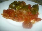 Gefüllte Weinblätter in Tomatensauce ~ Domates Salcali Yaprak Sarmasi - Rezept