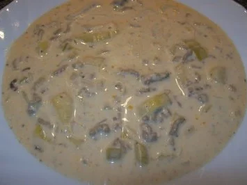 Rezept: Eintopf - Hackfleisch Käsesuppe mit Lauch Bild Nr. 10 Eintopf - Hackfleisch Käsesuppe mit Lauch - Rezept - Bild Nr. 10