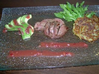 Rezept: Brüstchen von der Ringeltaube mit Rösti & Brüstchen von der Ringeltaube mit Rösti & - Rezept