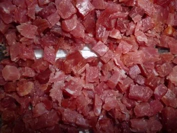 Pinienkern - Schnitzel an überbackenem Blumenkohl mit Schinkenwürfeln - Rezept - Bild Nr. 4