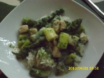 Fisch: Ragout vom Bratspargel mit Lachs - Rezept - Bild Nr. 2