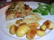 Zwiebelsteaks vom Blech  - lecker, schnell gemacht - - Rezept