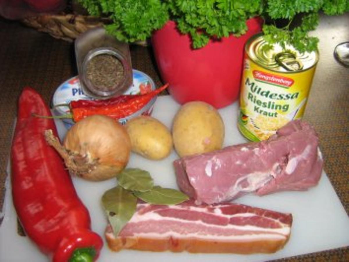 Sauerkautsuppe mit Paprika und Pfifferlingen - Rezept - Bild Nr. 2