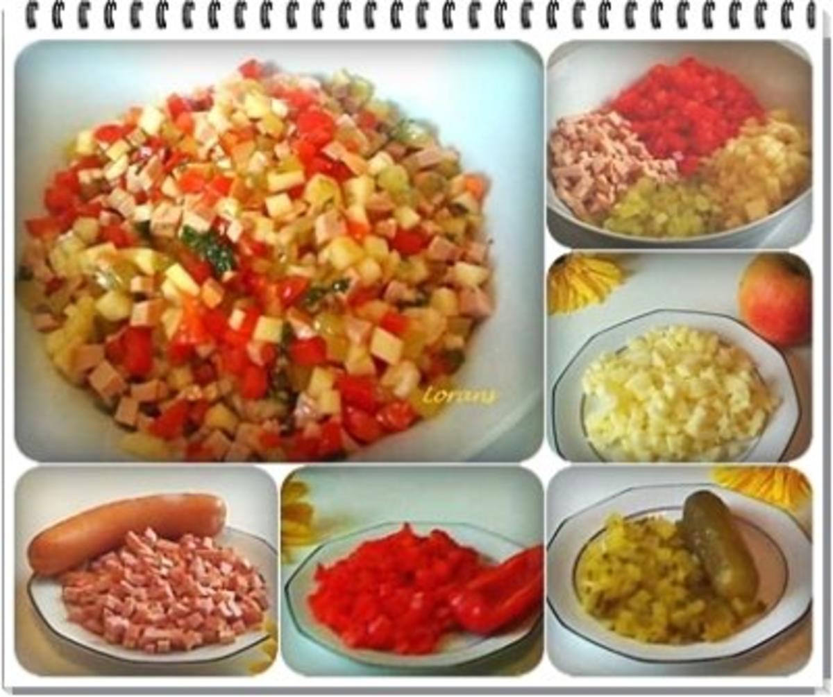 Salat:  Schinkenwurst-Salat mit Paprika - Rezept - Bild Nr. 3