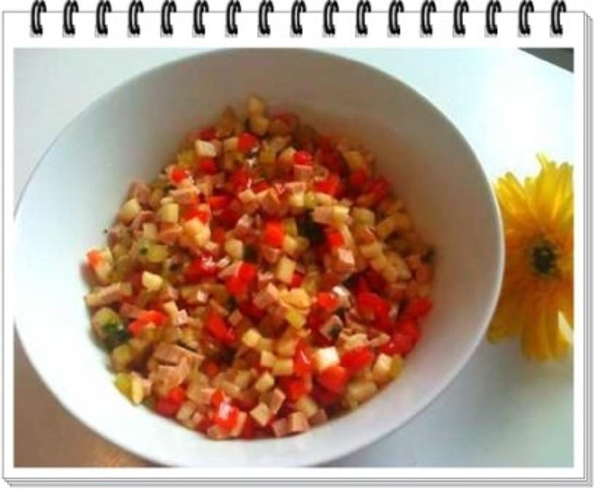 Salat:  Schinkenwurst-Salat mit Paprika - Rezept - Bild Nr. 4