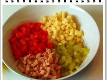 Salat:  Schinkenwurst-Salat mit Paprika - Rezept - Bild Nr. 11