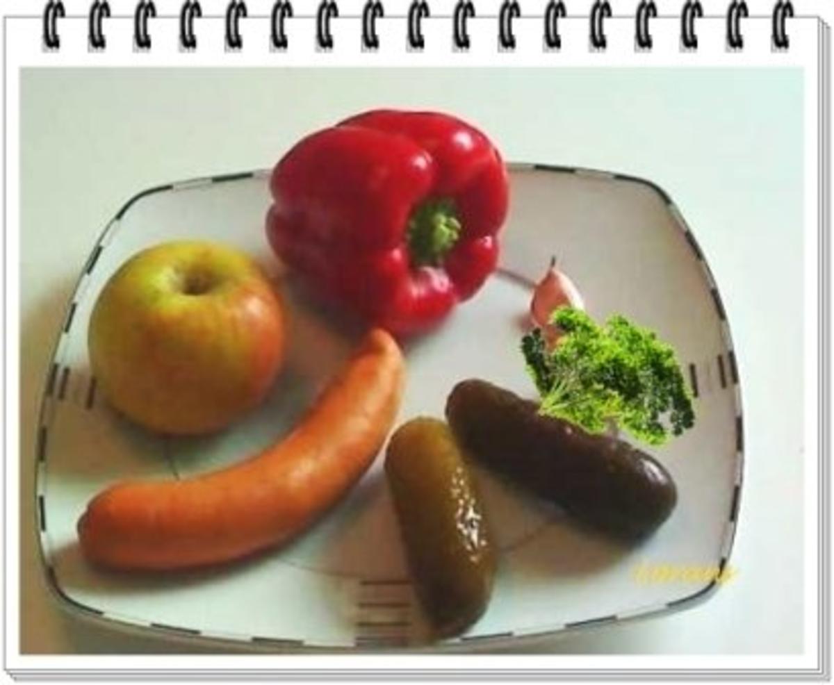 Salat:  Schinkenwurst-Salat mit Paprika - Rezept - Bild Nr. 2