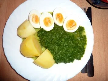Rezept: Vegetarisch: Mangold mit Ei Vegetarisch: Mangold mit Ei - Rezept